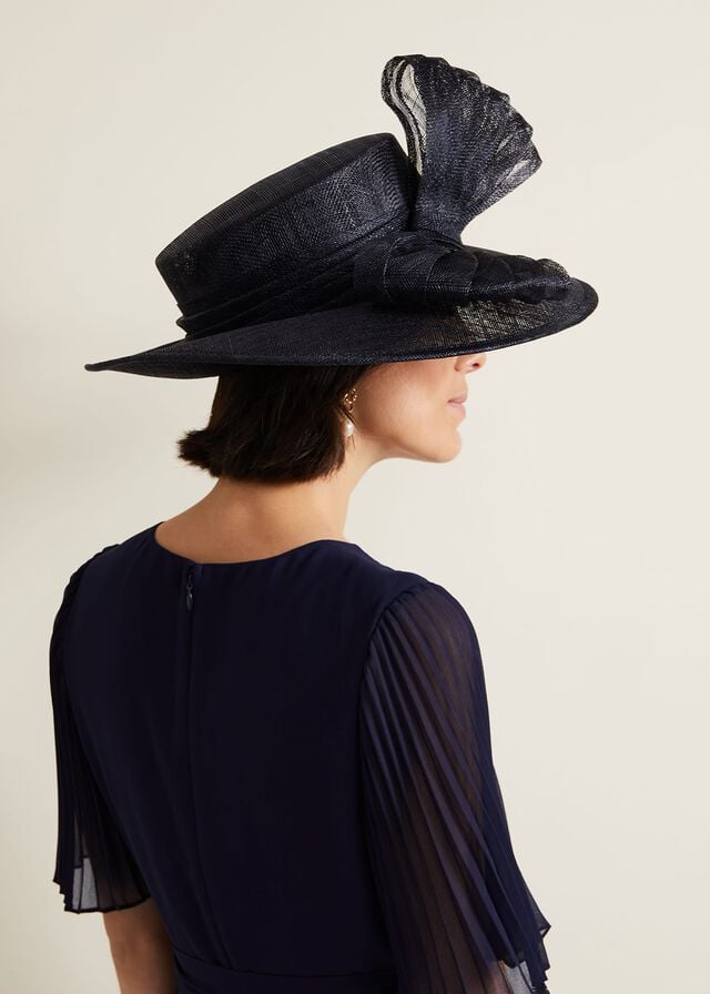 Navy Phase Eight Pleat Bow Hats | 3014PRBCJ