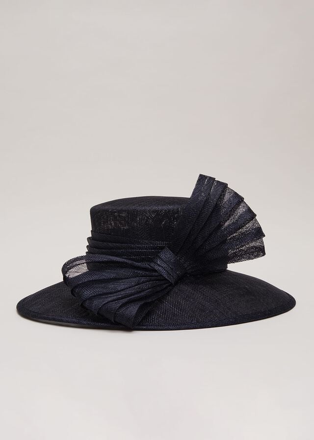 Navy Phase Eight Pleat Bow Hats | 3014PRBCJ