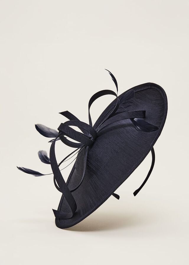 Navy Phase Eight Shantung Oval Disc Fascinator Hats | 4327BOZIF