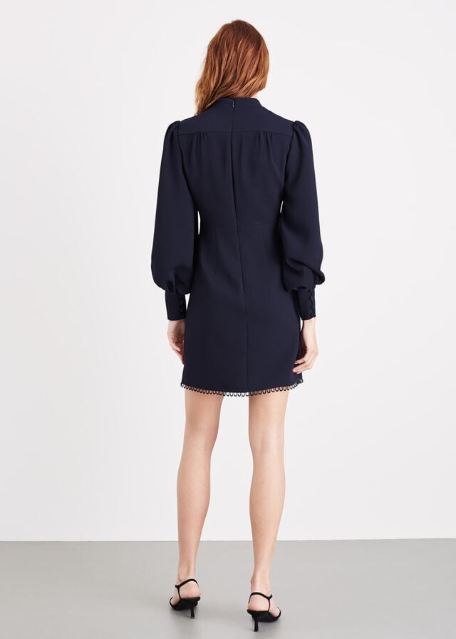 Navy Phase Eight Zeli Button Dress | 3790CWKQI