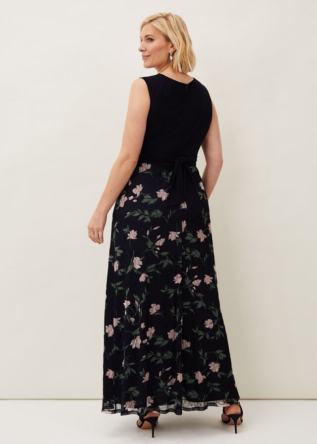Navy / Multicolor Phase Eight Leigh-Ann Floral Dress | 3892PUJNH