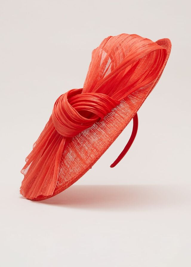 Orange Phase Eight Silk Bow Disc Fascinator Hats | 6548HNDLJ