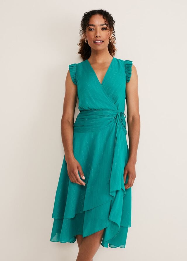 Peacock Phase Eight Cressinda Ruched Dress | 7968CPWMU