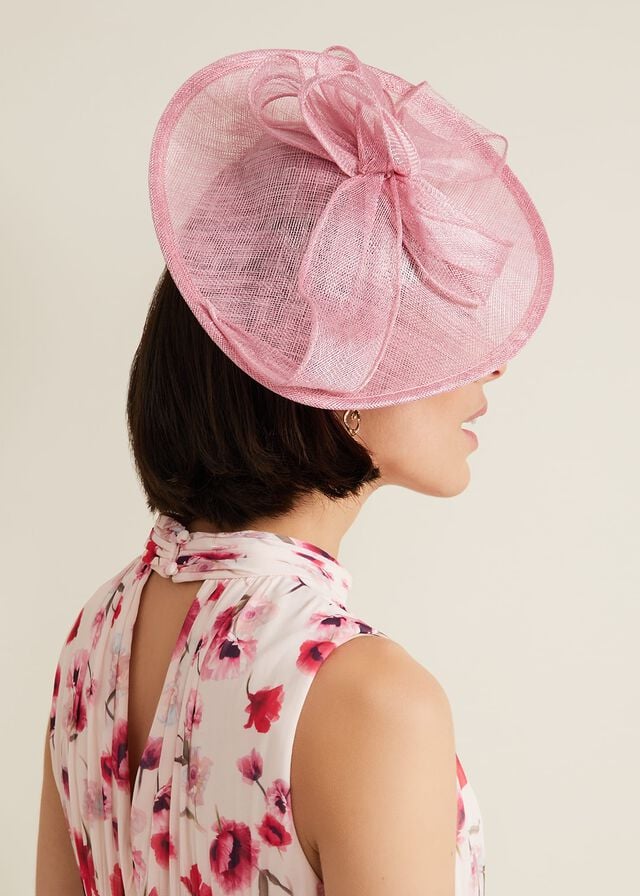 Pink Phase Eight Bow Detail Oval Fascinator Hats | 9741THSDP