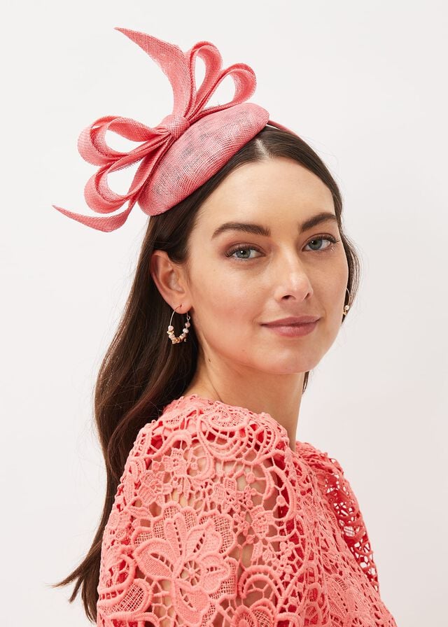 Pink Phase Eight Bow Detail Pillbox Fascinator Hats | 9367TXERM