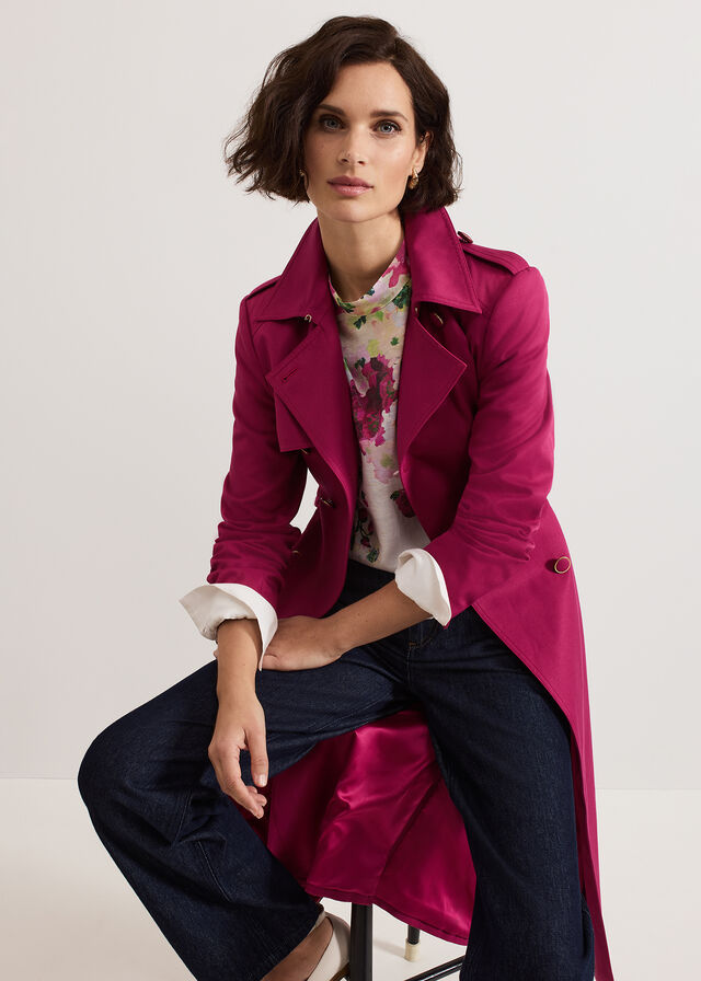 Pink Phase Eight Cheryl Trench Coats | 5483KVATH