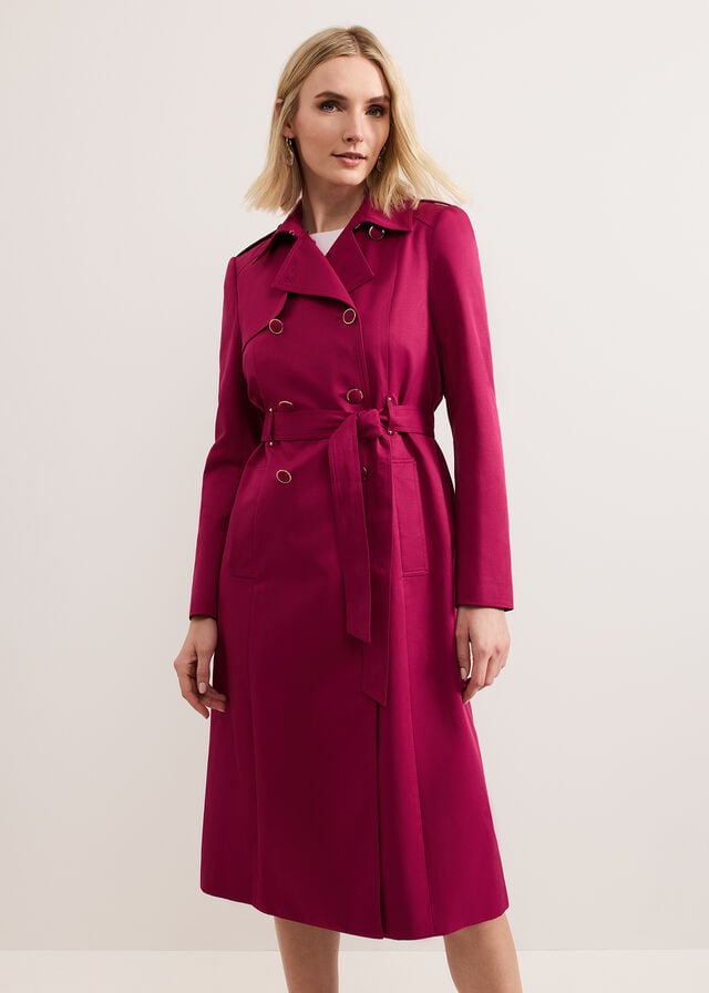 Pink Phase Eight Cheryl Trench Coats | 5483KVATH
