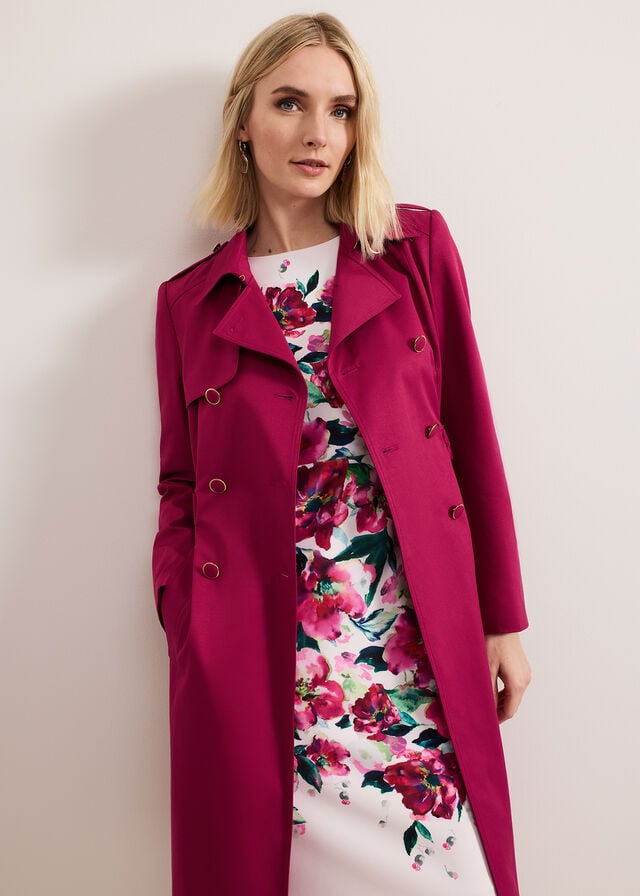 Pink Phase Eight Cheryl Trench Coats | 5483KVATH