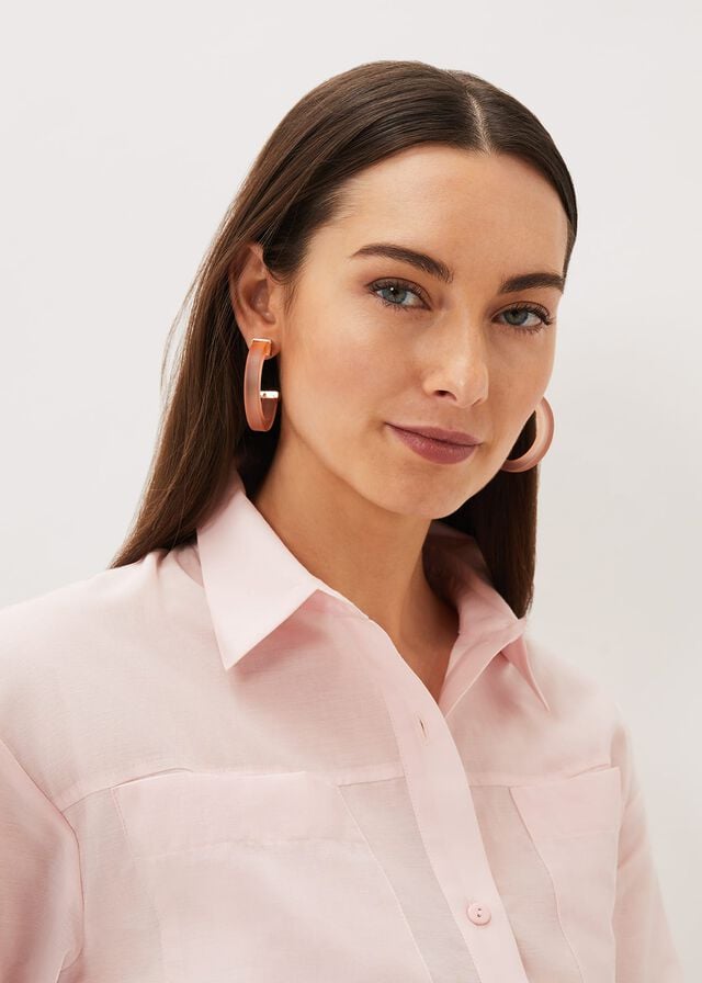 Pink Phase Eight Clear Hoop Jewellery | 9658YIWZM