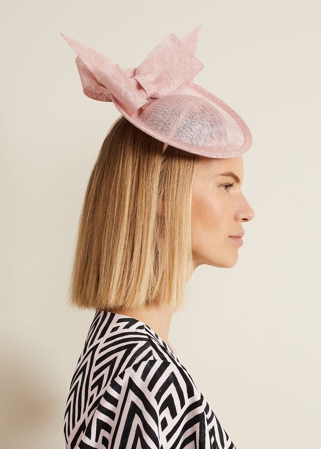 Pink Phase Eight Double Bow Disc Fascinator Hats | 7681JCPMI