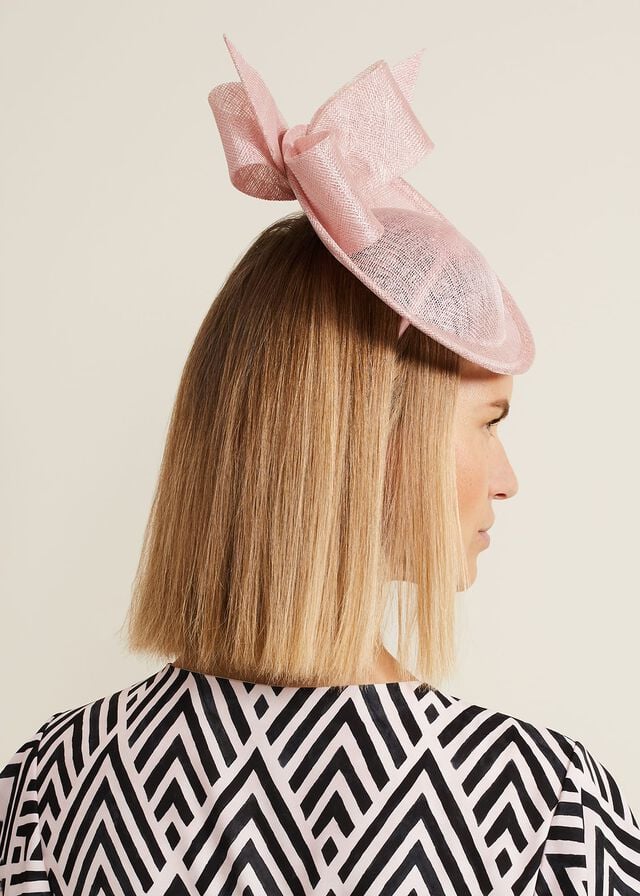 Pink Phase Eight Double Bow Disc Fascinator Hats | 7681JCPMI