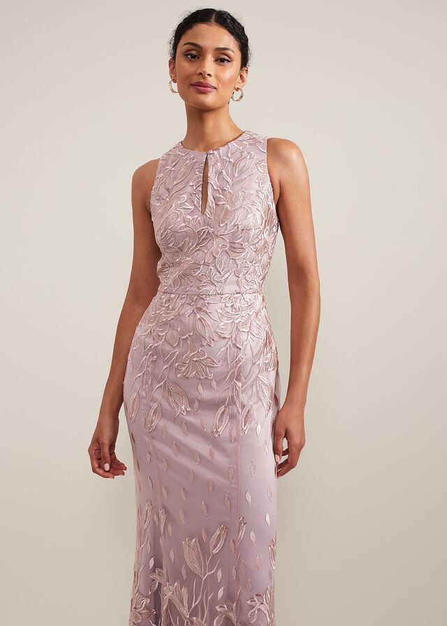 Pink Phase Eight Jaclyn Embroidered Dress | 3679EWMCK