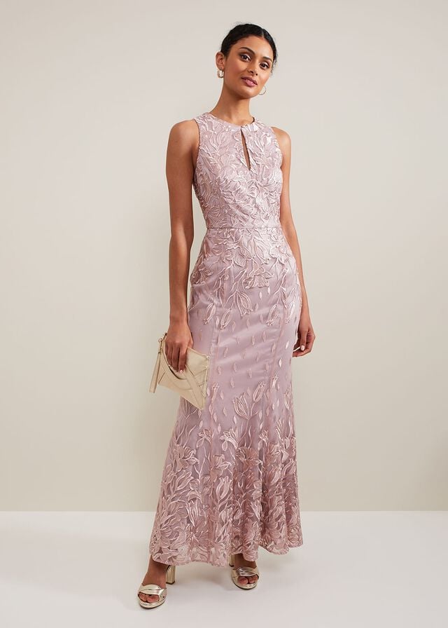 Pink Phase Eight Jaclyn Embroidered Dress | 3679EWMCK