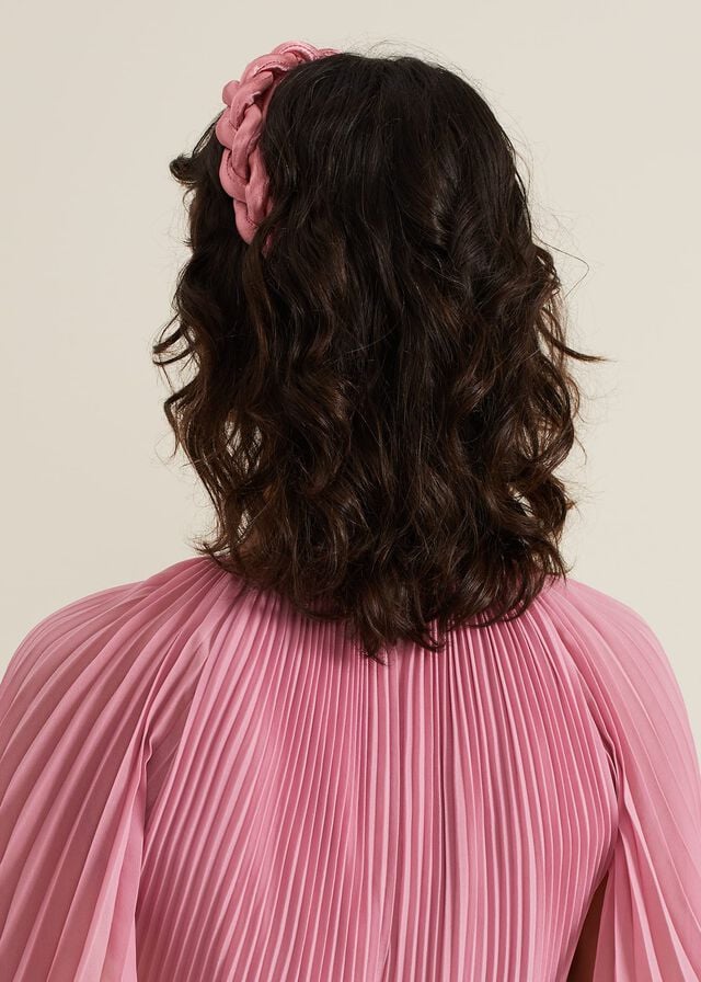 Pink Phase Eight Satin Plaited Hats | 3621XYADF
