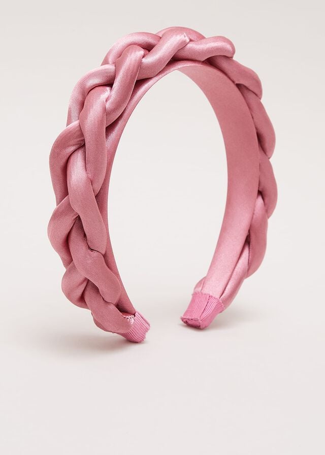 Pink Phase Eight Satin Plaited Hats | 3621XYADF