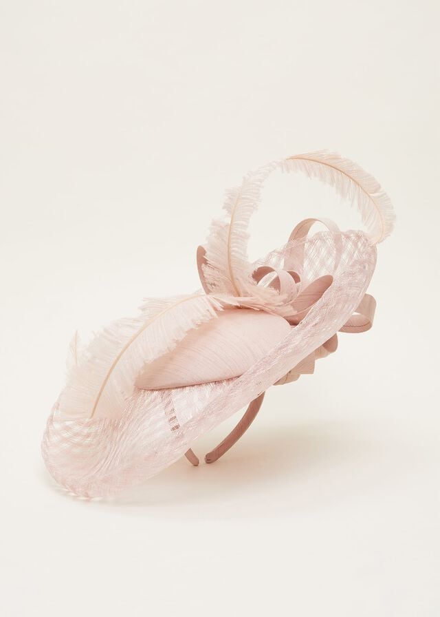 Pink Phase Eight Statement Feather Disc Fascinator Hats | 8653VKXGJ