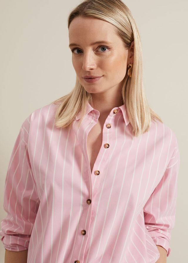 Pink Phase Eight Stripe Shirts | 7052UYRMF