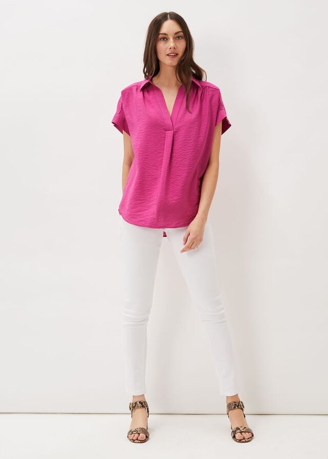 Pink Phase Eight Thea Shirts | 0518JNUOM