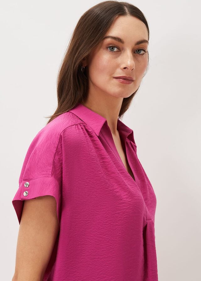 Pink Phase Eight Thea Shirts | 0518JNUOM