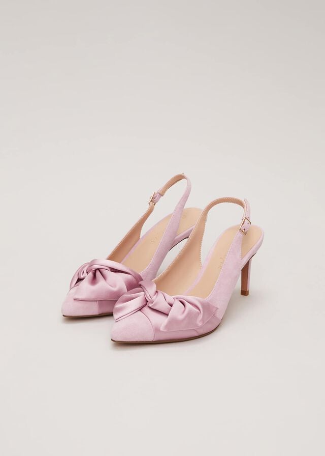 Pink Phase Eight Twist Front Slingbacks Heels | 5306HYDZW