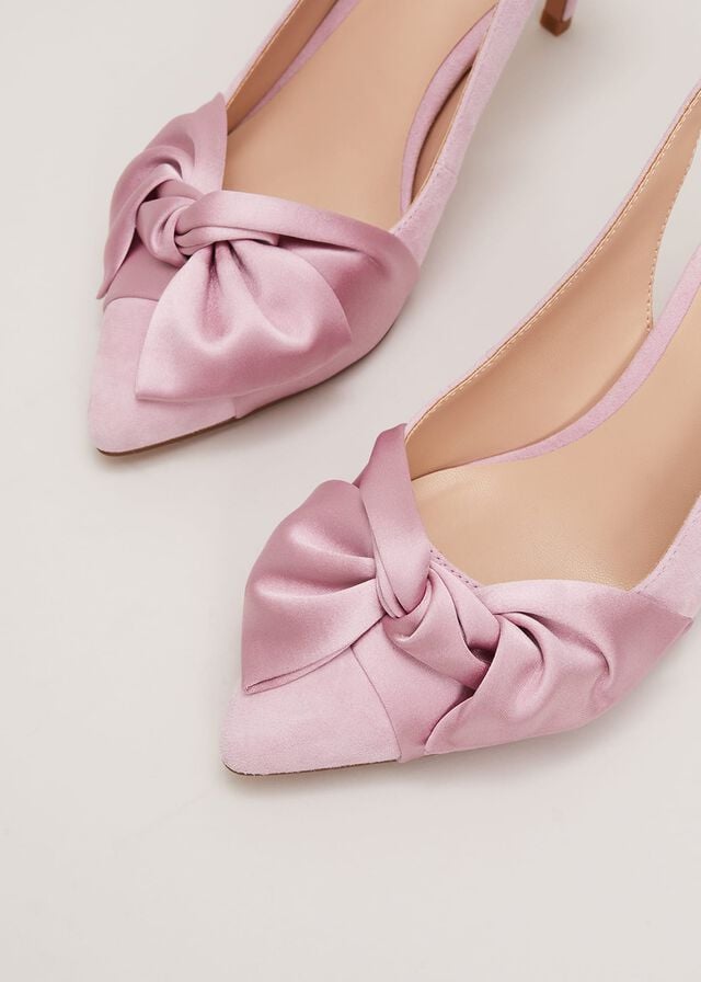 Pink Phase Eight Twist Front Slingbacks Heels | 5306HYDZW