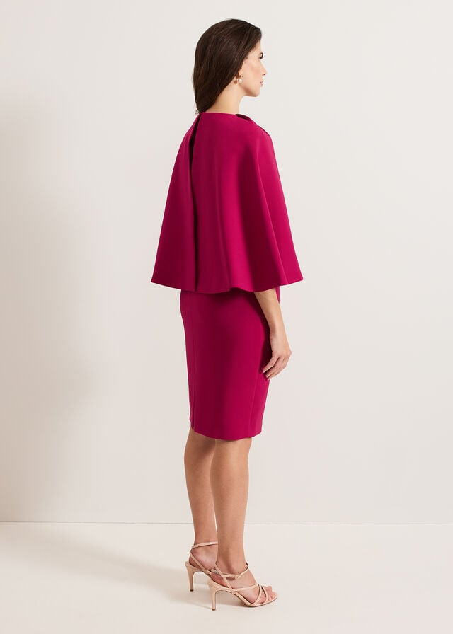 Pink Phase Eight Veronica Cape Dress | 3876LXEYJ