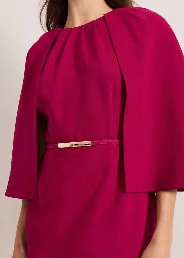Pink Phase Eight Veronica Cape Dress | 3876LXEYJ