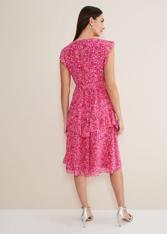 Pink / Multicolor Phase Eight Breesha Floral Midaxi Dress | 0496TWRFG