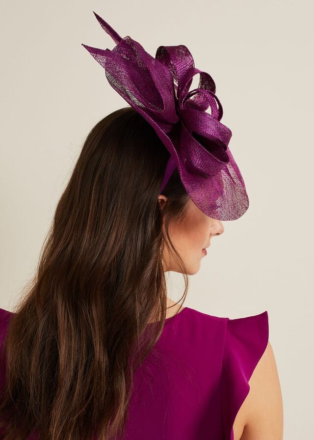 Purple Phase Eight Freeform Bow Disc Fascinator Hats | 5394ZNDEU