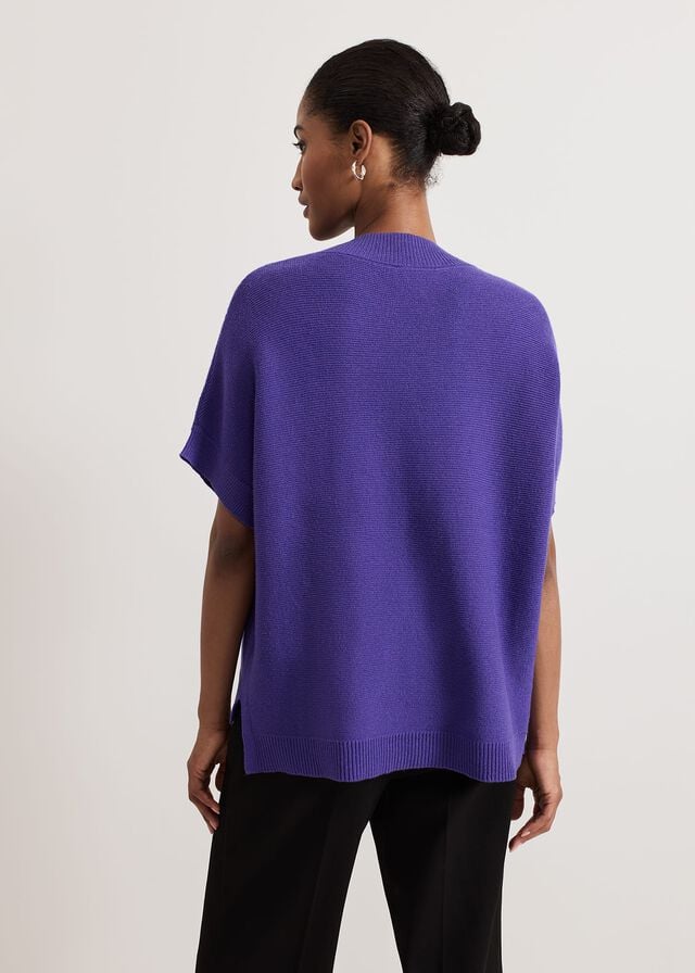 Purple Phase Eight Grace Sleeveless Tabard Knitwear | 8654TSZGD
