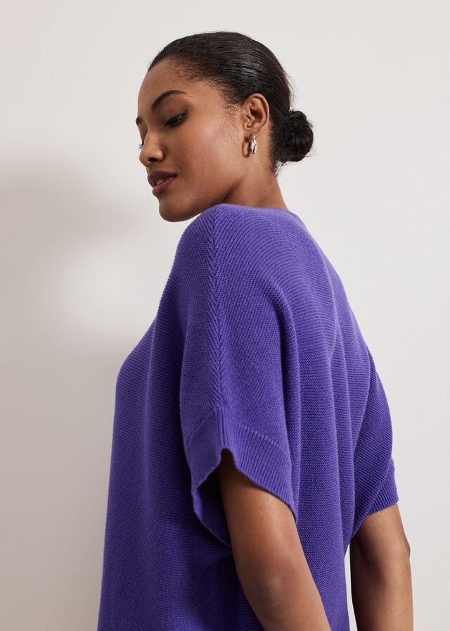 Purple Phase Eight Grace Sleeveless Tabard Knitwear | 8654TSZGD