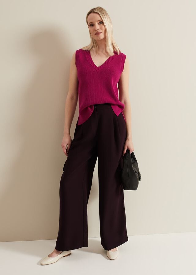 Purple Phase Eight Marianna V Neck Knitwear | 7483DFAOP