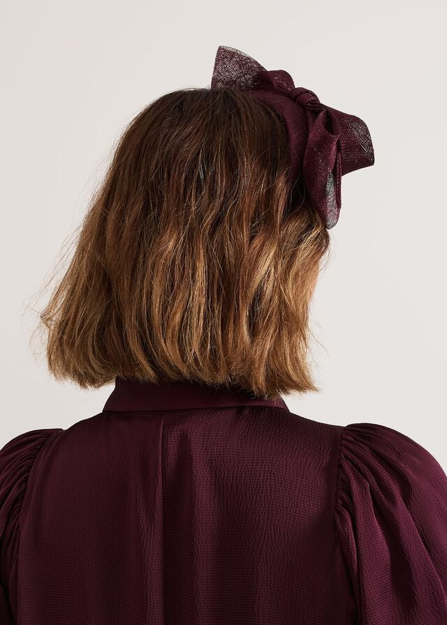 Purple Phase Eight Purple Padded Bow Hats | 8169UWOVF