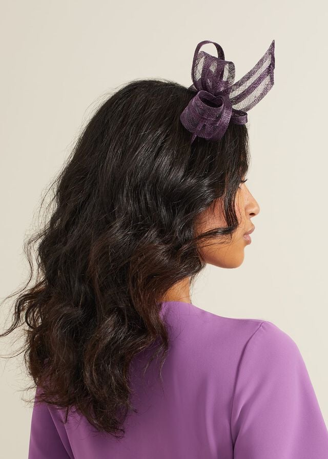 Purple Phase Eight Twist Bow Hats | 3079ROETF