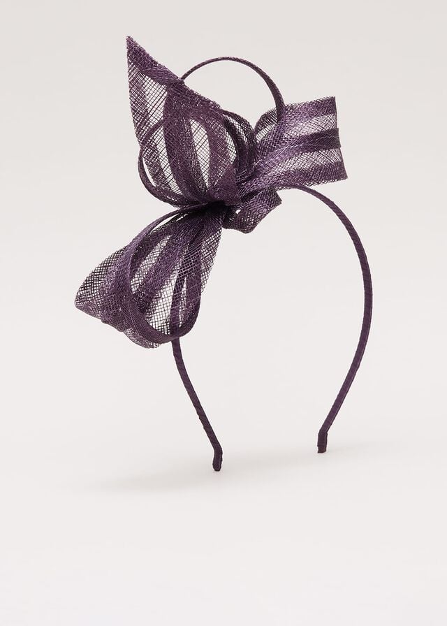 Purple Phase Eight Twist Bow Hats | 3079ROETF