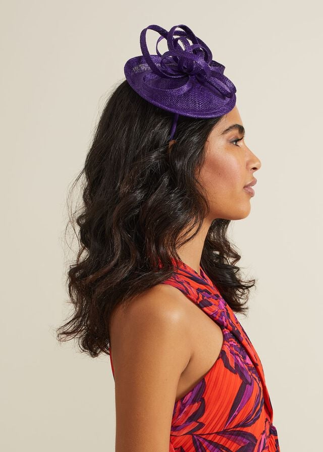 Purple Phase Eight Twist Disc Fascinator Hats | 0972UEFAH