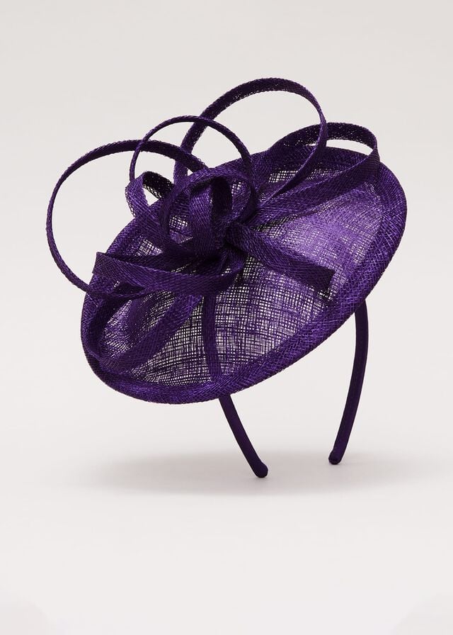 Purple Phase Eight Twist Disc Fascinator Hats | 0972UEFAH