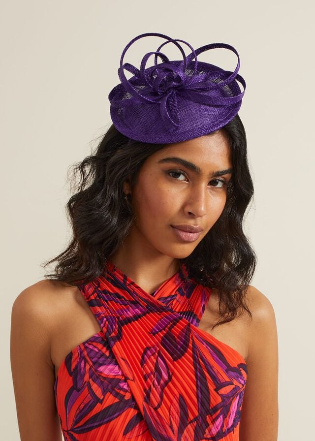 Purple Phase Eight Twist Disc Fascinator Hats | 0972UEFAH