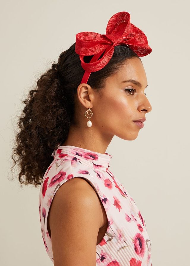 Red Phase Eight Bow Twist Hats | 1470AWSBL