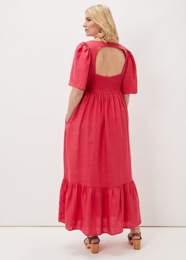 Red Phase Eight Emaline Linen Dress | 9108WPKRJ
