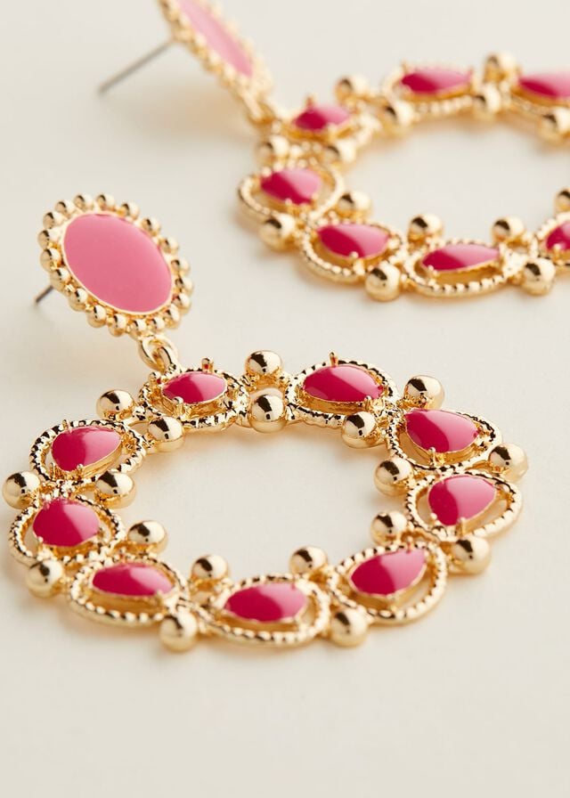 Red Phase Eight Enamel Drop Jewellery | 4605TZFPD