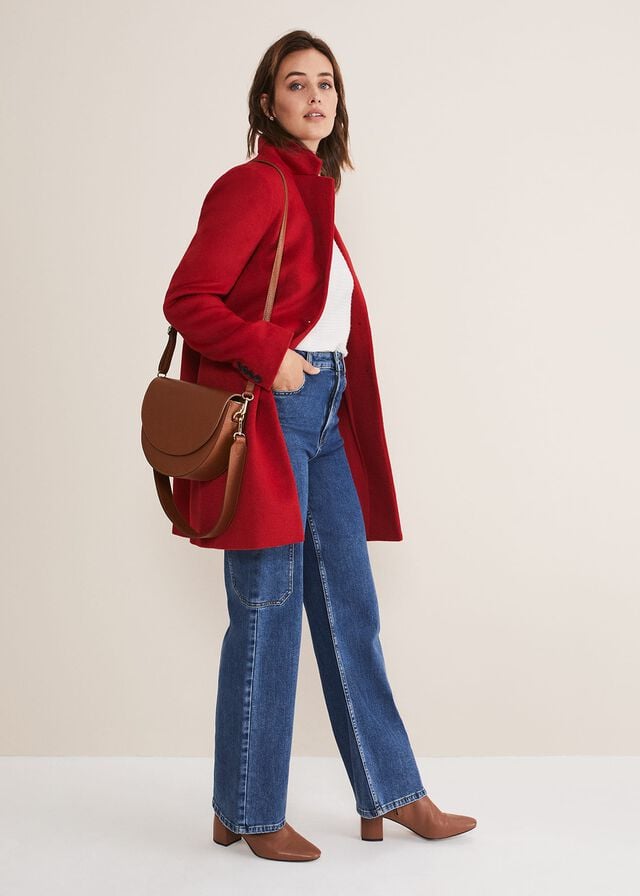 Red Phase Eight Lydia Red Wool Smart Coats | 1870PNRHE