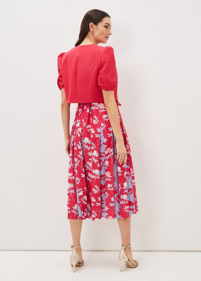 Red Phase Eight Mabel Puff Sleeve Jackets | 6203DEAXC
