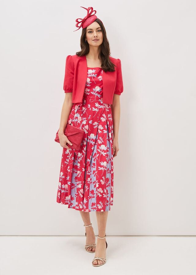 Red Phase Eight Mabel Puff Sleeve Jackets | 6203DEAXC