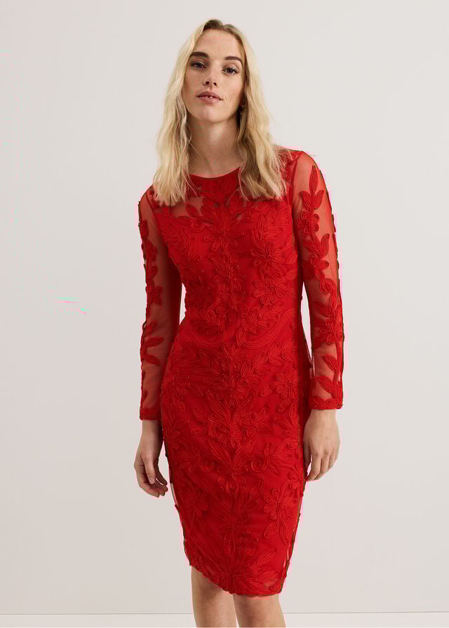 Red Phase Eight Navida Dress | 3081CELBQ