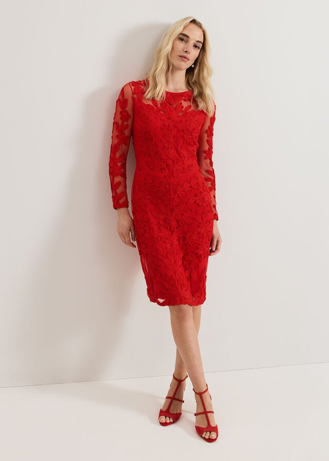 Red Phase Eight Navida Dress | 3081CELBQ