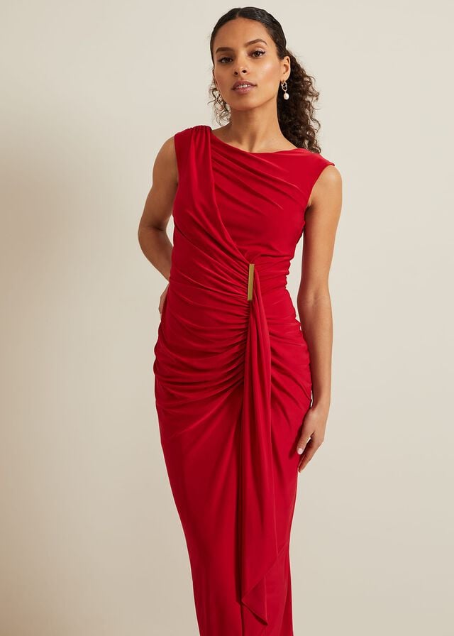 Red Phase Eight Petite Donna Dress | 4521GHEPF