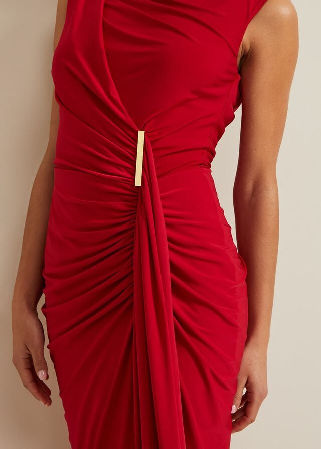 Red Phase Eight Petite Donna Dress | 4521GHEPF