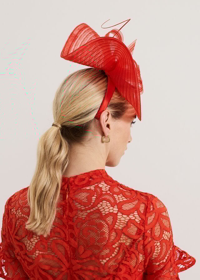 Red Phase Eight Red Twist Fascinator Hats | 3795SEWAD