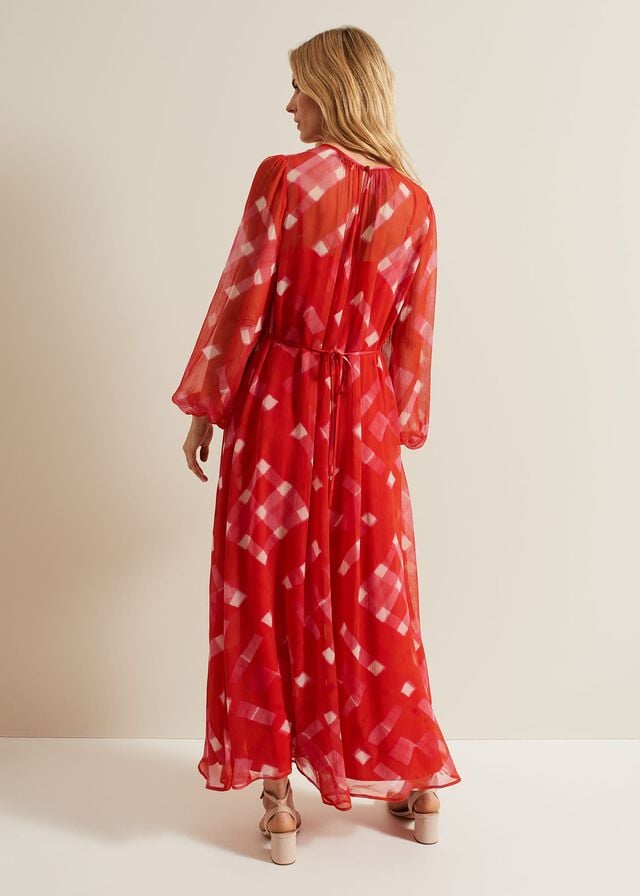 Red Phase Eight Tatianna Check Dress | 3896HMLYG